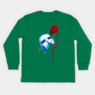 Phantom and Rose- Phantom of the Opera Kids Long Sleeve T-Shirt